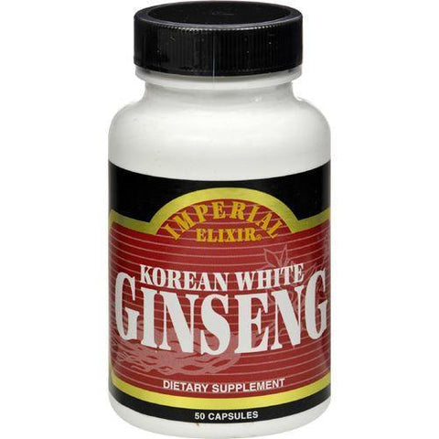 Imperial Elixir Korean White Ginseng - 500 mg - 50 Capsules