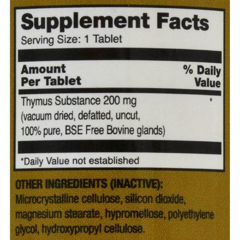 Ultra Glandulars Ultra Raw Thymus 200Mg - 60 Tablets