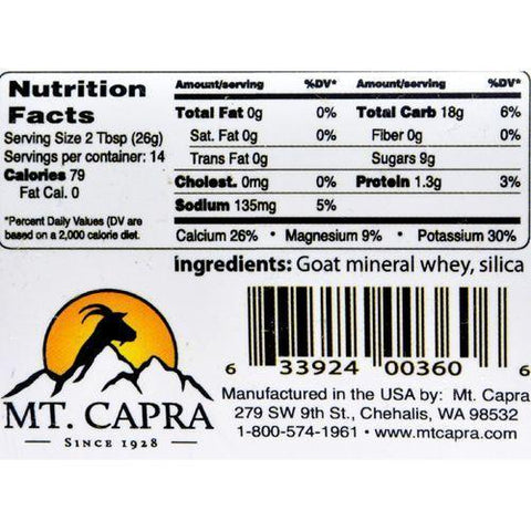 Bernard Jensen Mt. Capra Mineral Whey Powder - 12.7 oz