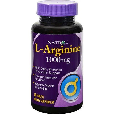 Natrol L-Arginine - 1000 mg - 50 Tablets