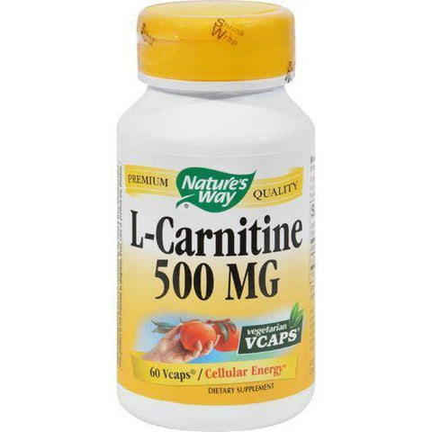 Nature's Way L-Carnitine - 500 mg - 60 Vegetarian Capsules
