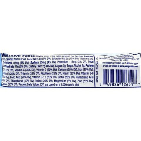 Pure Protein Bar - Chocolate Deluxe - Case of 6 - 50 Grams