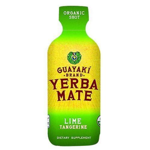 Guayaki Organic Yerba Mate Energy Shot - Lime Tangerine - 2 oz - Case of 12