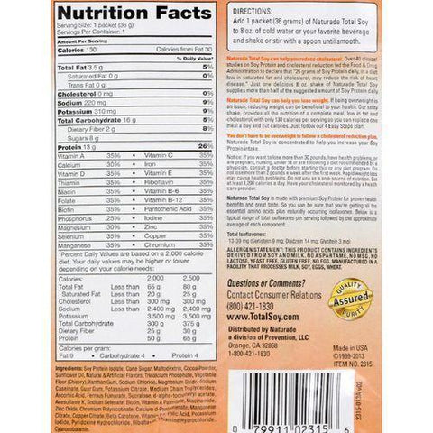 Naturade Total Soy Chocolate Packet - Case of 25 - 1.27 oz