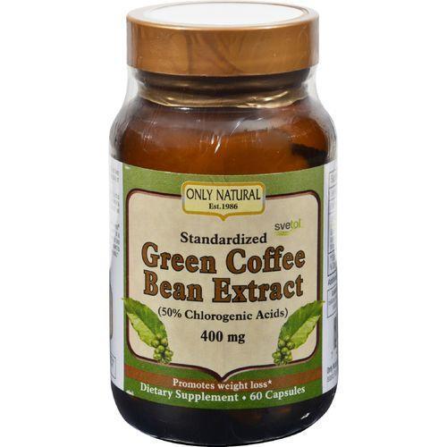 Only Natural Green Coffee Bean Extract - 400 mg - 60 Capsules