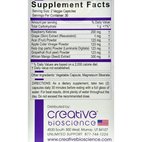 Creative Bioscience Raspberry Ketone Plus - 60 tablets