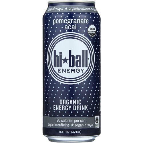 Hi Ball Energy Drink - Organic - Pomegranate Acai - 16 oz - case of 12