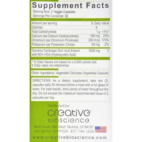 Creative Bioscience Garcinia Cambogia 1234 - 60 vcaps