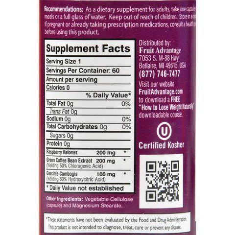 Fruit Advantage Weight Management - Raspberry Keytone - 60 Capsules