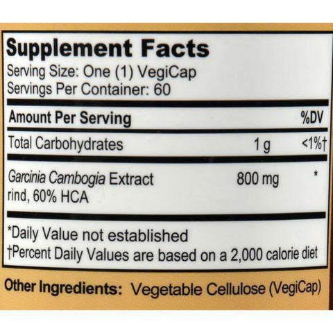 Fusion Diet Systems Pure Garcinia Cambogia - 60 Vegetarian Capsules