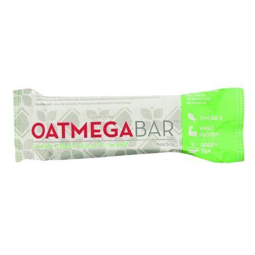 Oatmegabar Protein Bar - Dark Chocolate Mint Crisp - 1.8 oz Bars - Case of 12