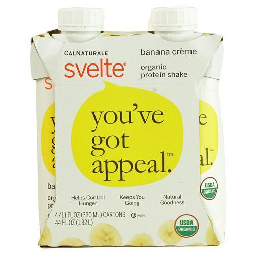 Svelte Protein Shake - Organic - Banana Creme - 11 fl oz - Case of 24