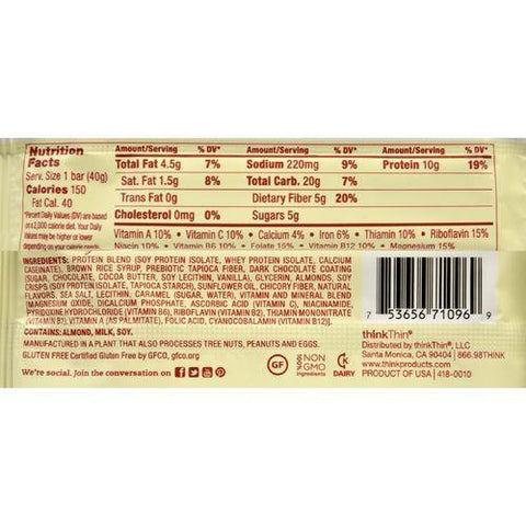 Think Products thinkThin Bar - Lean Protein Fiber - Caramel - 1.41 oz - 1 Case