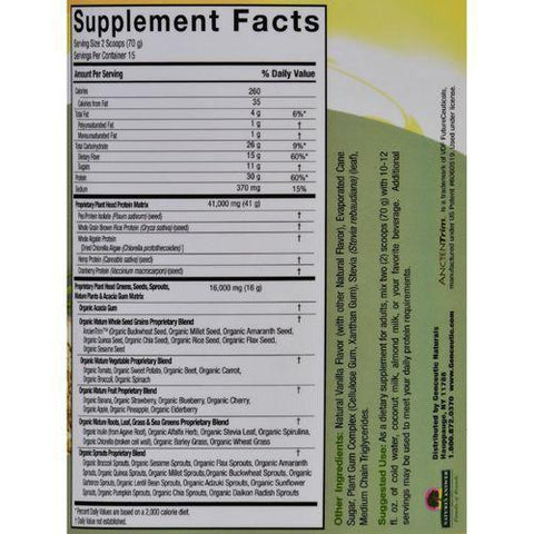 Genceutic Naturals Plant Head Real Meal - Vanilla - 2.3 lb