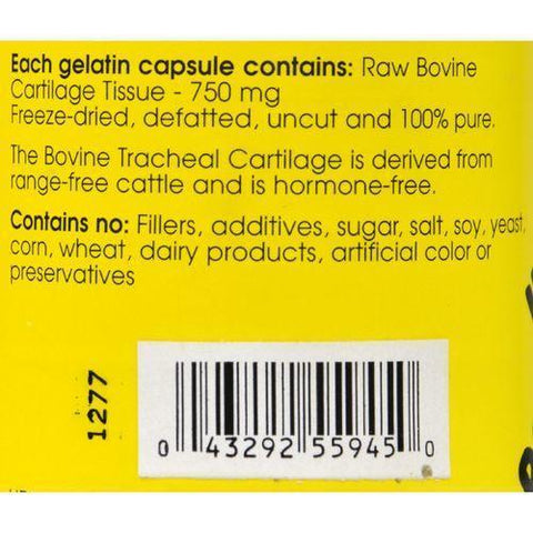 Ultra Glandulars Bovine Cartilage - Raw - 60 Capsules