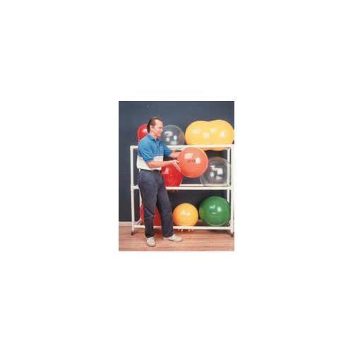 PVC Ball Floor Rack Mobile 3-Shelf w/Casters