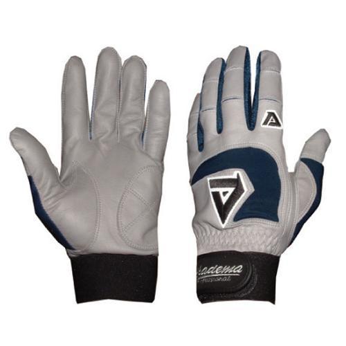 Adult Gray Batting Gloves (Navy) (X Small)