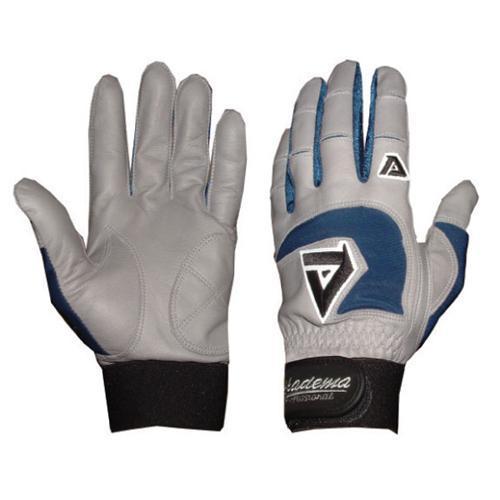 Adult Gray Batting Gloves (Royal) (Medium)