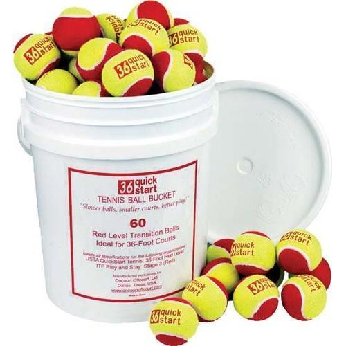 Quick Start 36 Tennis Balls (Bucket of 60 Balls)