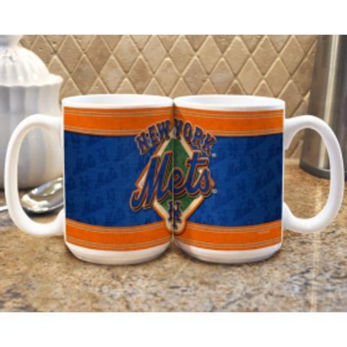 New York Mets MLB Coffee Mug - 15oz Felt Style (Single Mug)