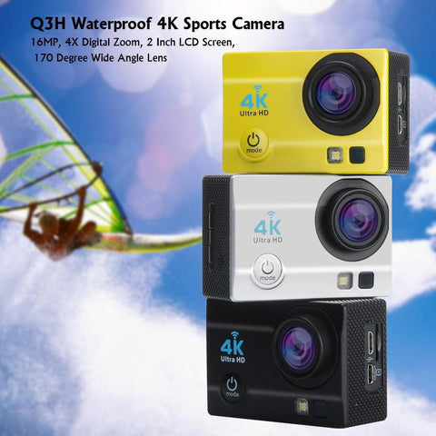 Q3H Waterproof 4K Sports Camera (Silver)