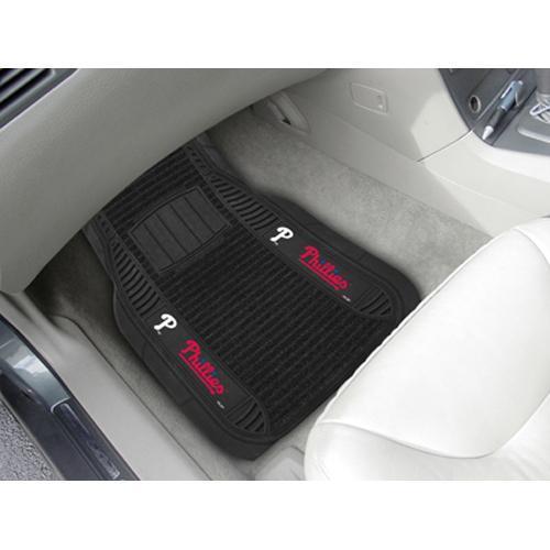 Philadelphia Phillies MLB Deluxe 2-Piece Vinyl Car Mats (20x27")"