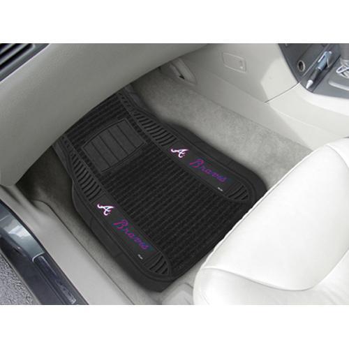 Atlanta Braves MLB Deluxe 2-Piece Vinyl Car Mats (20x27")"