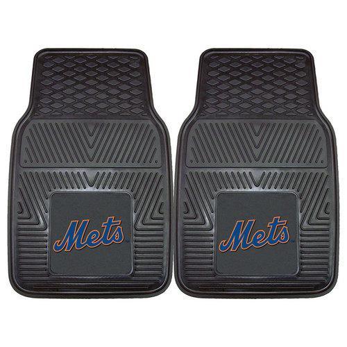 New York Mets MLB Heavy Duty 2-Piece Vinyl Car Mats (18x27")"