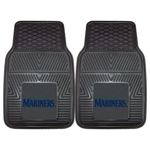 Seattle Mariners MLB Heavy Duty 2-Piece Vinyl Car Mats (18x27")"