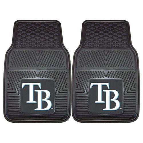 Tampa Bay Rays MLB Heavy Duty 2-Piece Vinyl Car Mats (18x27")"