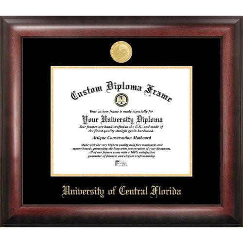 University of Central Florida Gold Embossed Diploma Frame