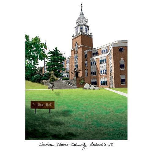 Southern Illinois University Campus Images Lithograph Print