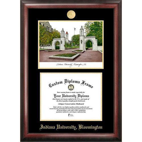 Indiana University, Bloomington Gold Embossed Diploma Frame with Limited Edition Lithograph