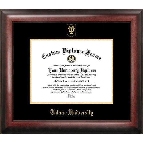 Tulane University Gold Embossed Diploma Frame