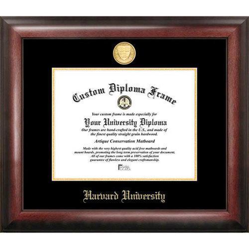 Harvard University Gold Embossed Diploma Frame