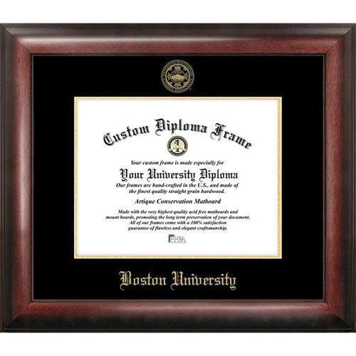 Boston University Gold Embossed Diploma Frame