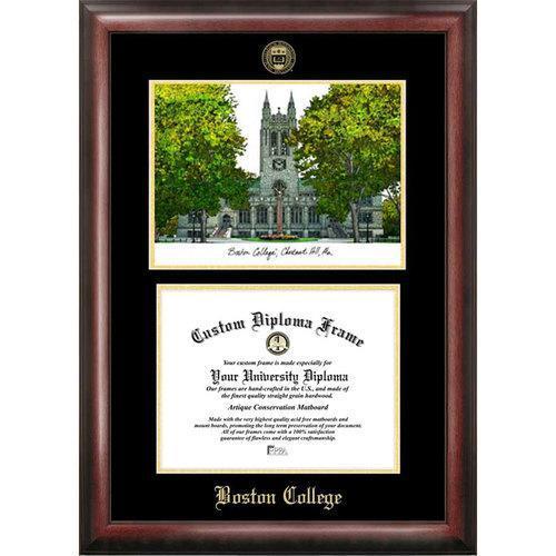 Boston College Gold Embossed Diploma Frame with Limited Edition Lithograph