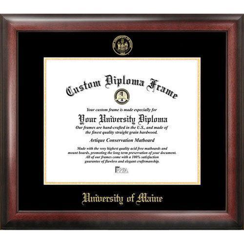 University of Maine Gold Embossed Diploma Framewith Limited Edition Lithograph