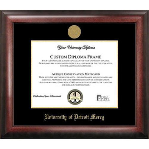 University of Detroit, Mercy Gold Embossed Diploma Frame