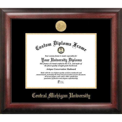 Central Michigan University Gold Embossed Diploma Frame