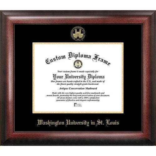 Washington University in St. Louis Gold Embossed Diploma Frame