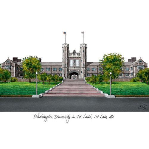 Washington University in St. Louis Campus Images Lithograph Print