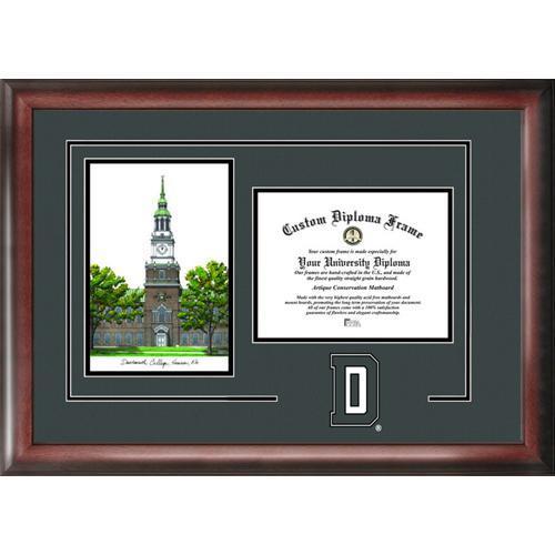 Dartmouth College Gold Embossed Diploma Frame with Limited Edition Lithograph