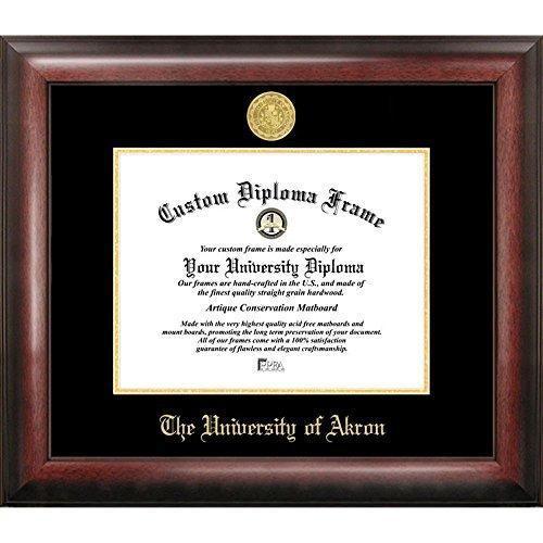 Akron Zips Gold Embossed Diploma Frame - Non-Glare