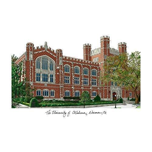 Campus Images University Of Oklahoma Campus Images Lithograph Print