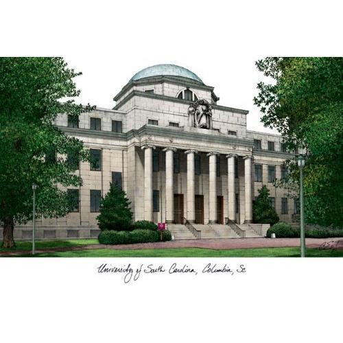 University of South Carolina Campus Images Lithograph Print