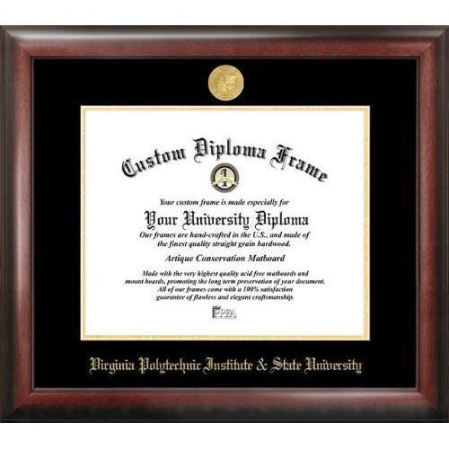 Virginia Tech Gold Embossed Diploma Frame