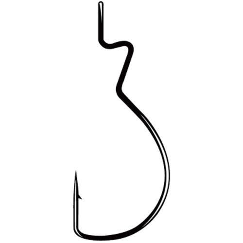 Gamakatsu 4/0 Skip Gap Worm Hook Black 266414