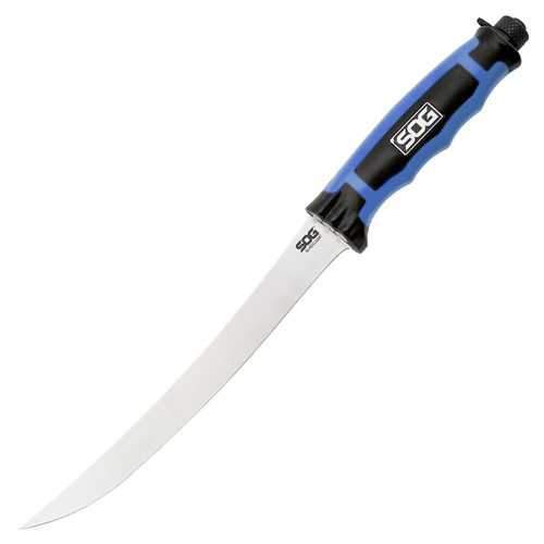 SOG BladeLight Fillet Knife 7.5 in Plainedge Blue Handle