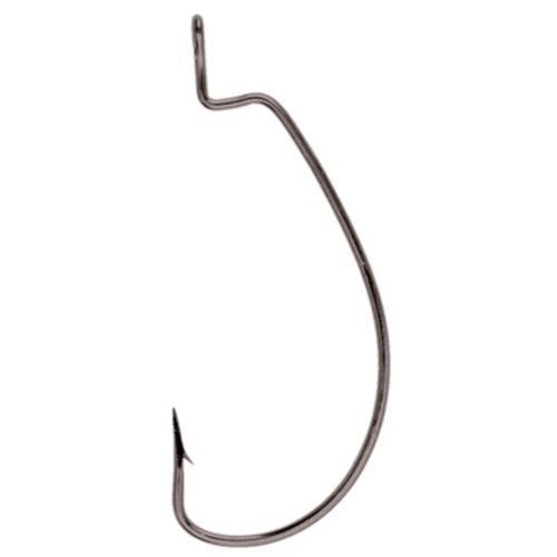 Eagle Claw Lazer Worm Hook X-Wide Gap 5Pk Plat Blk 2/0